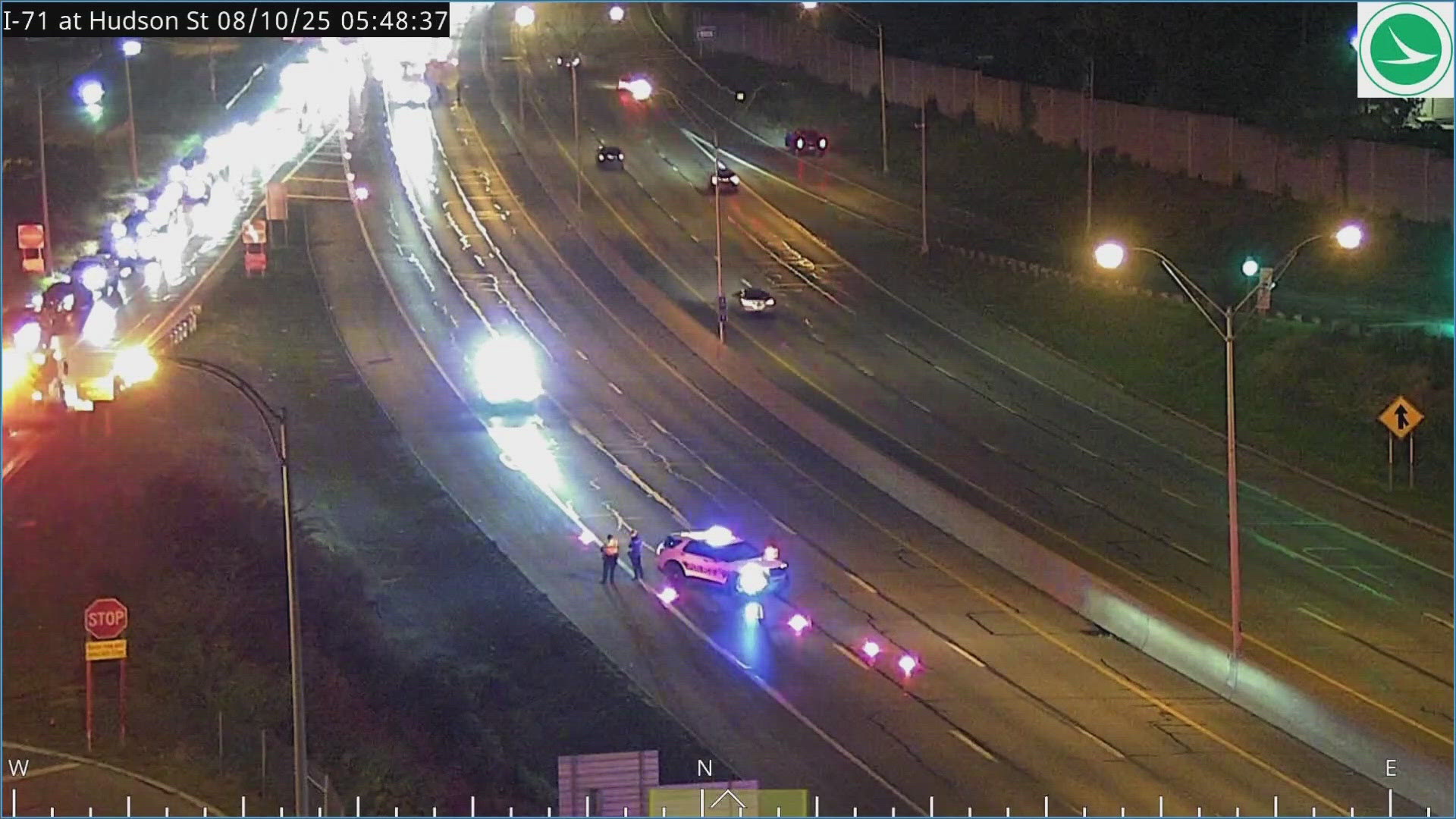 Six people were injured in a crash on Interstate 71 in northeast Columbus Sunday morning.