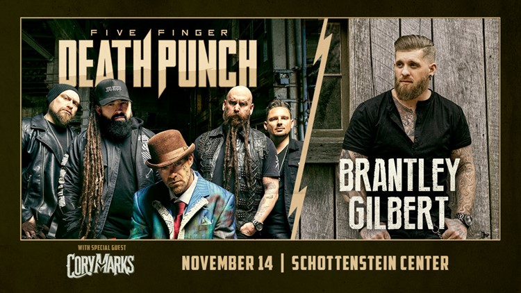 Five Finger Death Punch, Brantley Gilbert coming to Columbus in November
