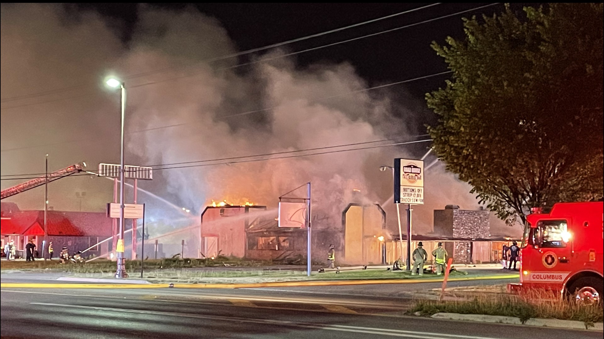 Firefighters said the fire began around 3 a.m. in the 200 block of Georgesville Road.