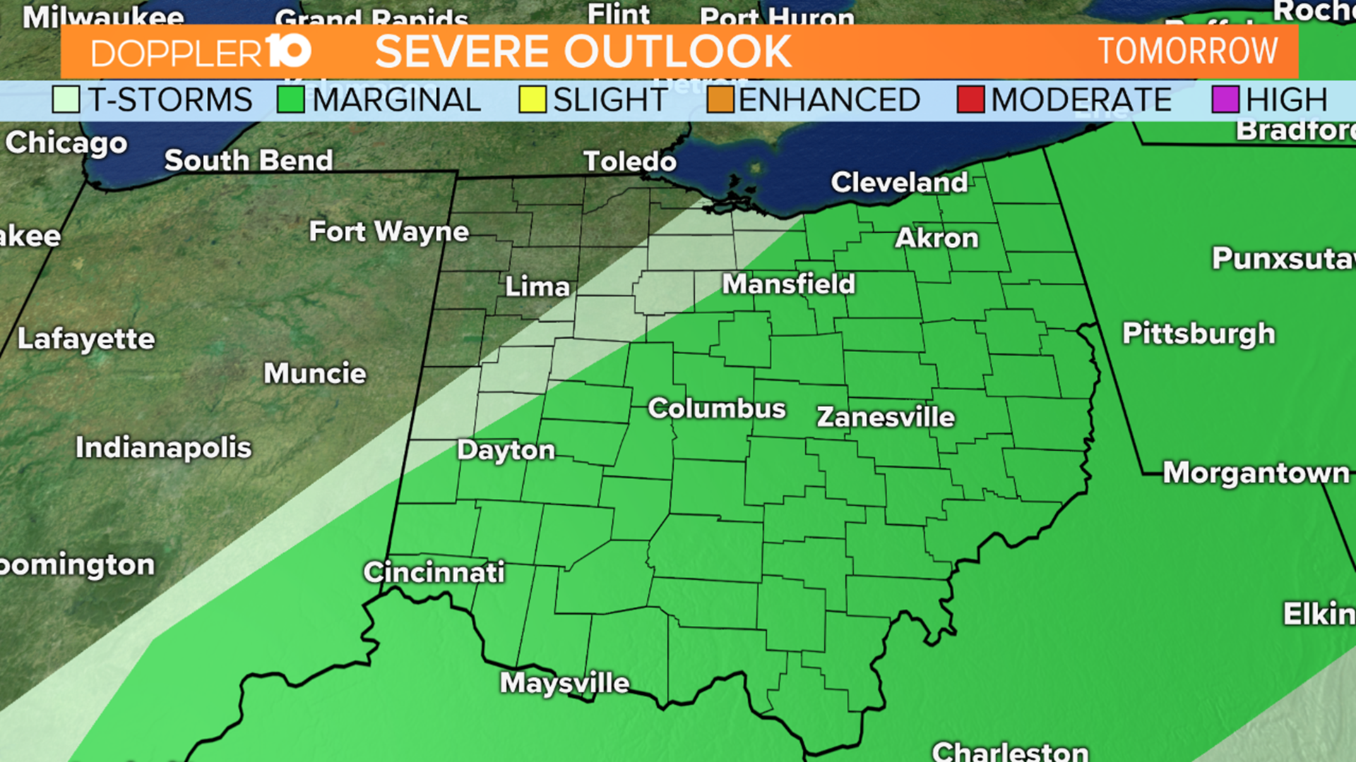 Strong to severe storms possible in central Ohio today | 10tv.com