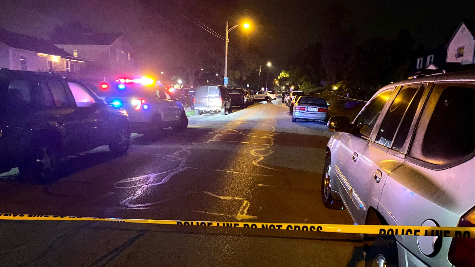 One person, along with cars and houses, was shot during a southwest Columbus shooting Friday morning.