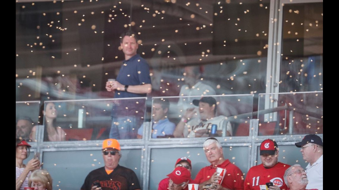 Fans evacuate after smokestack catches fire at GABP