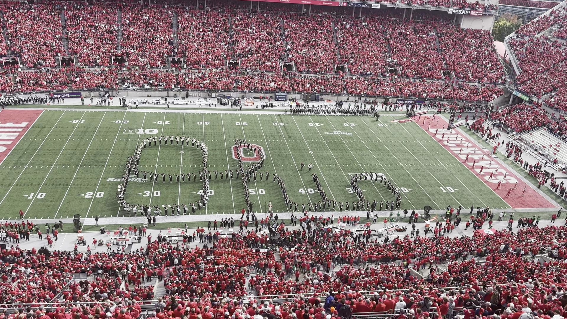 Ohio State Marching Band performs 'Script Ohio' before Penn State game ...