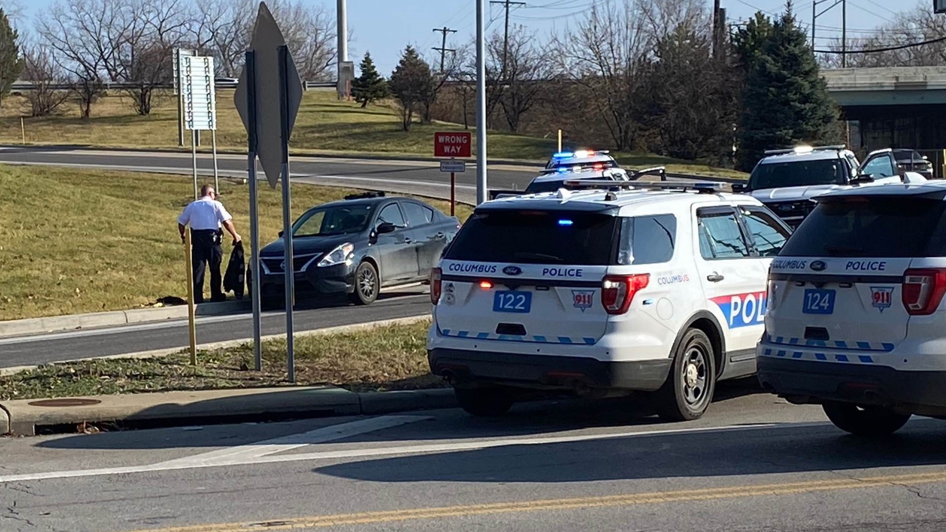 The shooting happened around noon near Alum Creek Drive and Livingston Avenue, according to the Columbus Division of Police.