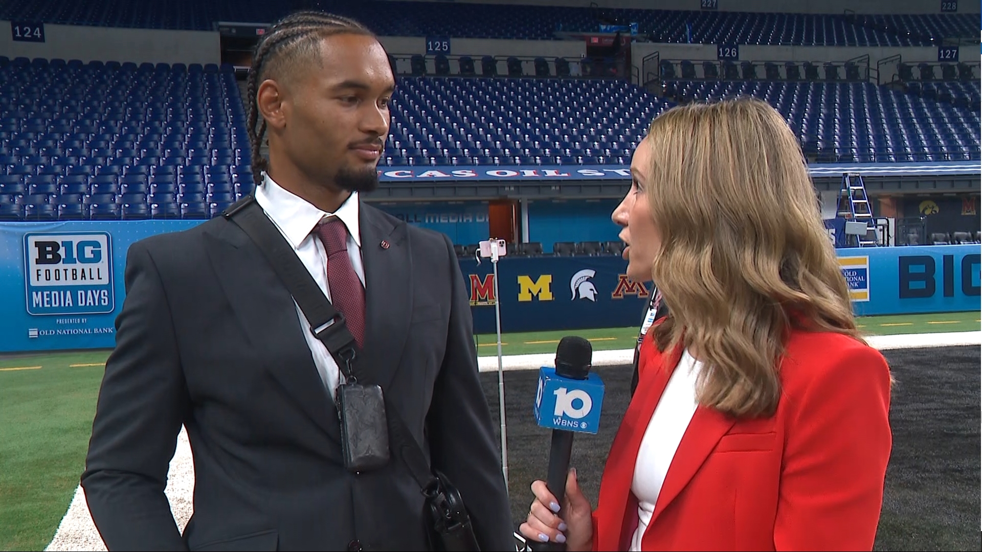 Ohio State wide receiver Emeka Egbuka discusses his return for his senior year, being a leader and goals he hopes to achieve with the team.