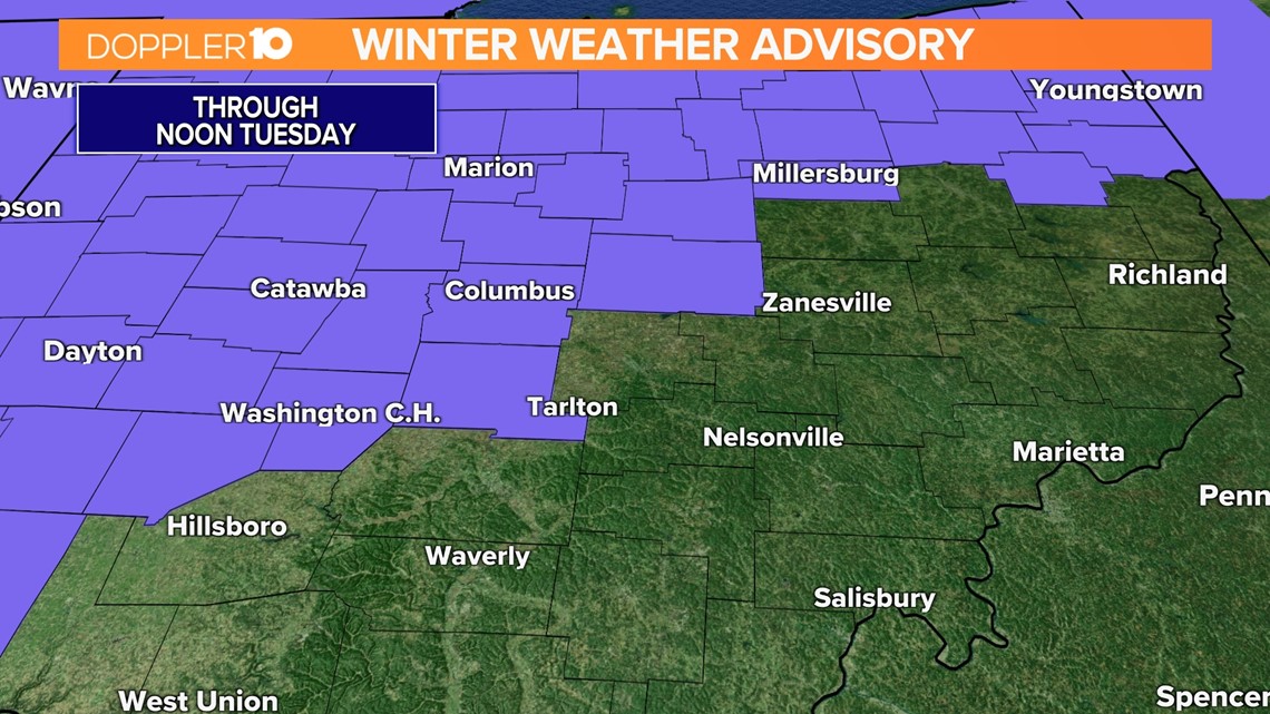 Tracking freezing rain in Ohio: Winter Weather advisories issued for