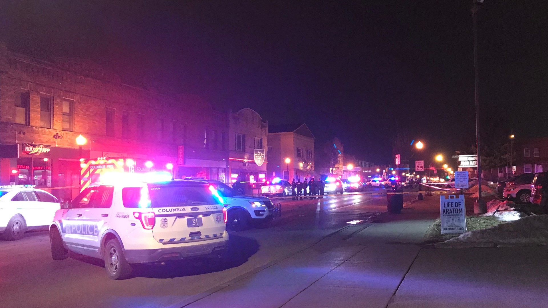 One person was shot in the area of Old North Columbus. The victim was taken to The Ohio State Wexner Medical Center in stable yet serious condition, police said.