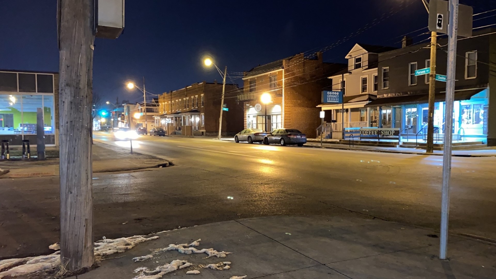 The shooting happened on Deshler Avenue and Parsons Avenue near South High School at 12:55 a.m., Columbus police said.