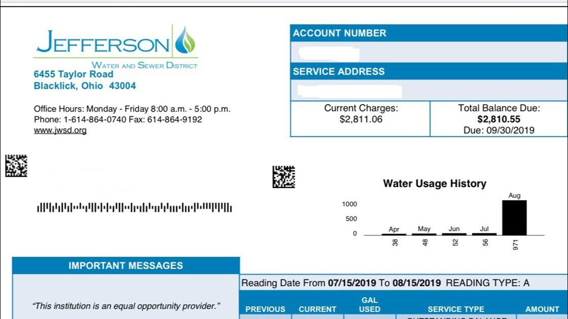 Some Blacklick area residents dealing with water bills in the thousands