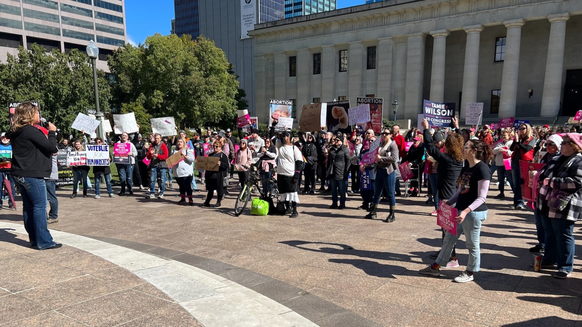 Twenty-four hours since the block of the heartbeat bill, protestors line the Statehouse making their voices heard.
