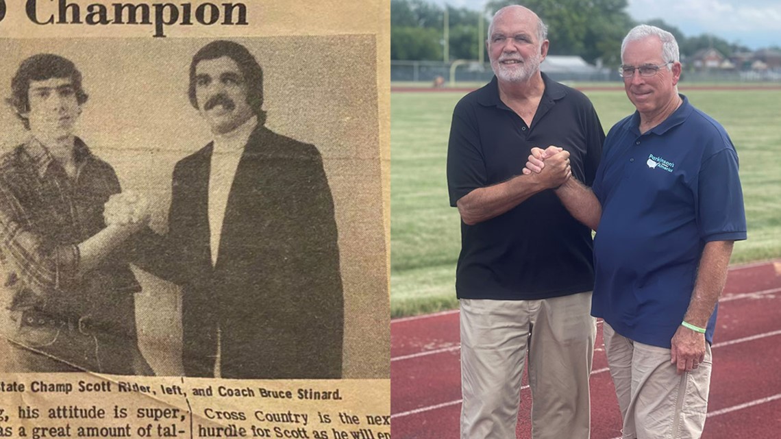 Former Ohio State track star reunites with former coach years after Parkinson’s diagnosis