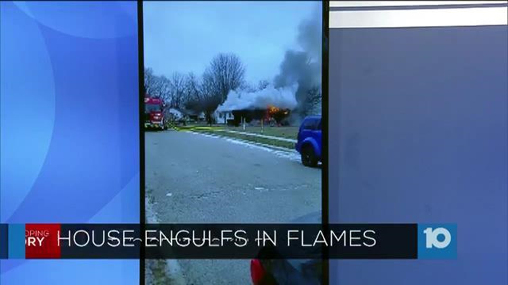 Fire starts outside house with children inside