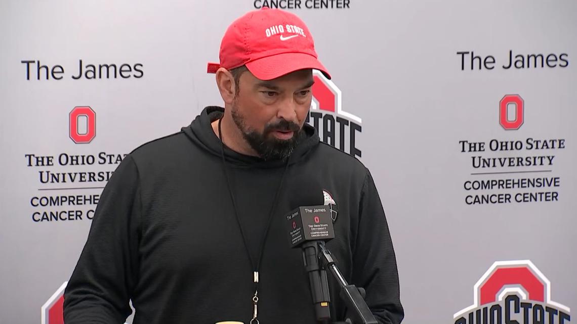 Ohio State football: Head coach Ryan Day speaks with media after first day of spring practice
