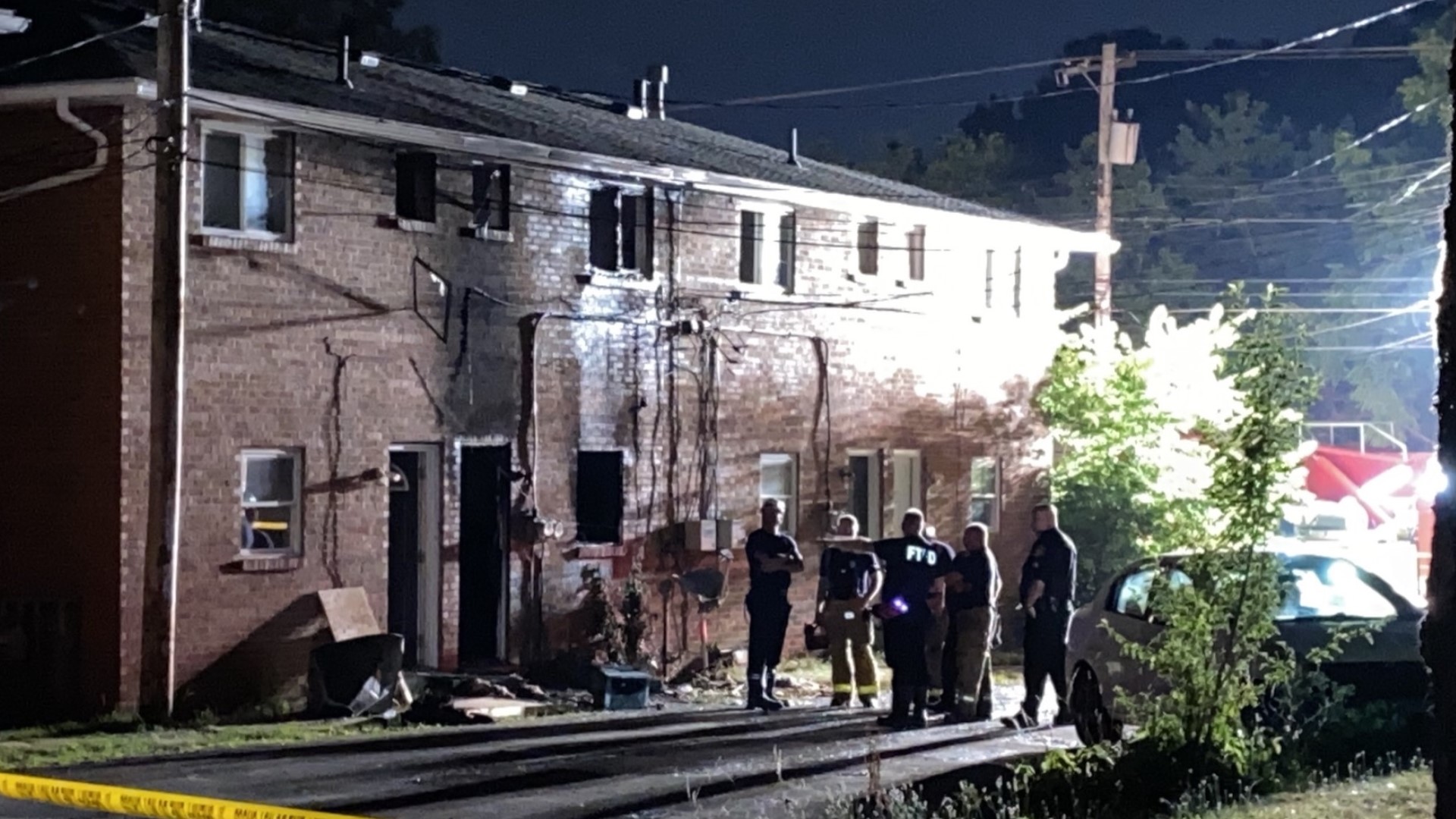 When firefighters arrived early Tuesday morning, smoke was pouring from the first and second floors, according to the Franklin Township Fire Department.