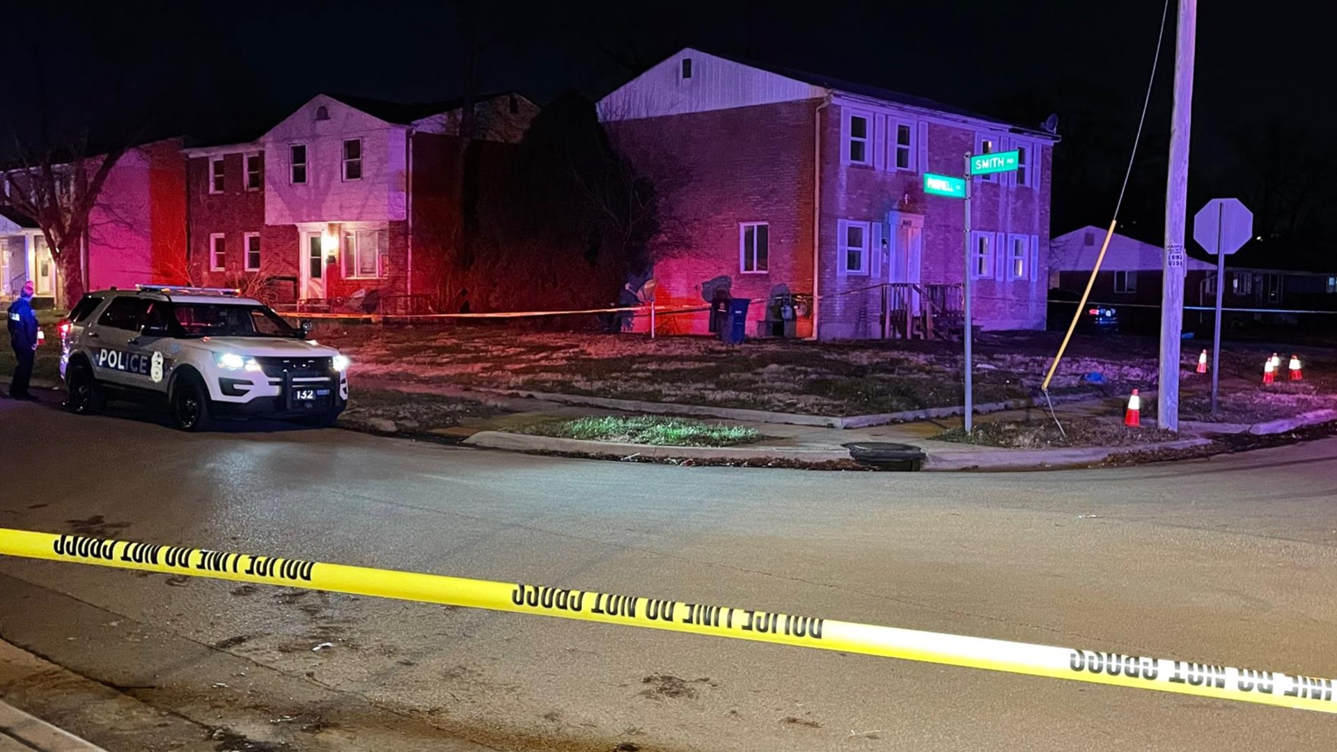 Officers were called to the 1600 block of Smith Road on reports of a shooting around 8:30 p.m.