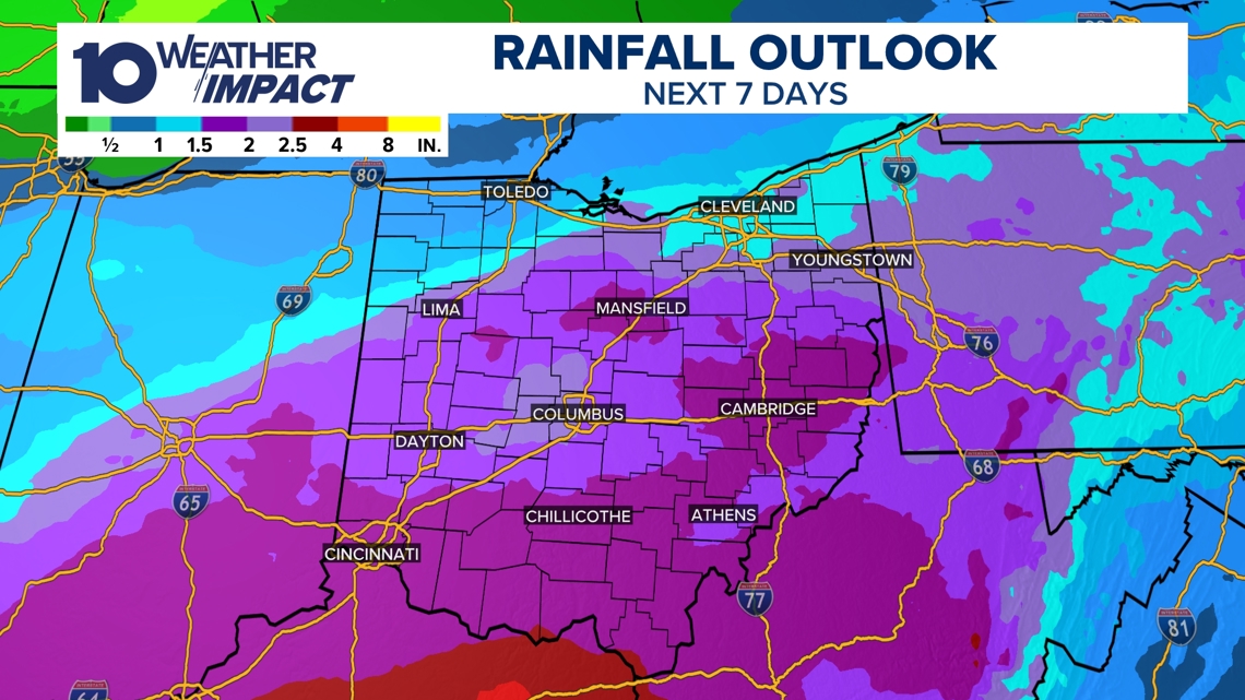Several rounds of rain likely next week