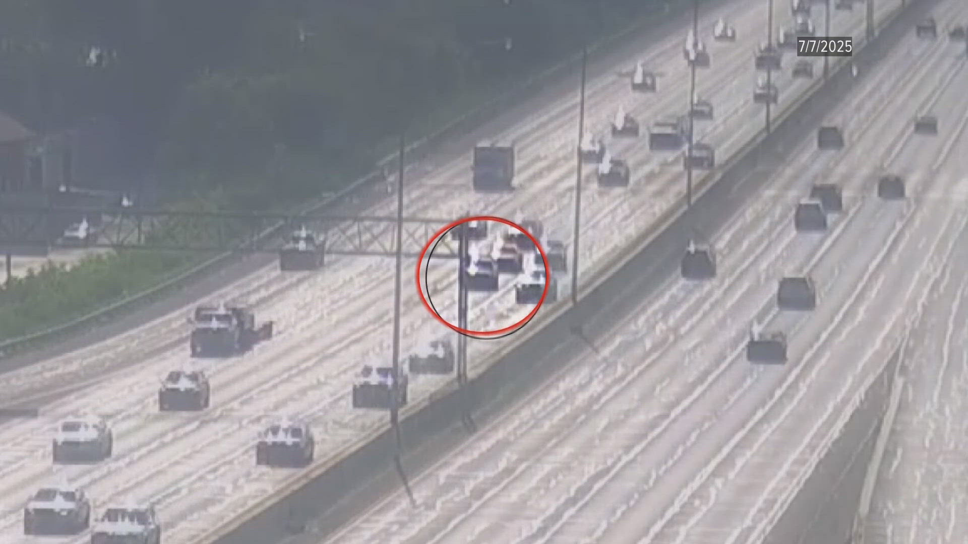 On Monday, yet another incident was caught on camera on I-70 near Kelton Avenue in Columbus in the middle of the morning rush hour.