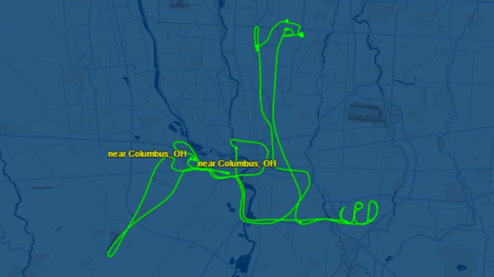 An internal review determined there was no misconduct in a Columbus Division of Police pilot’s decision to spell out “CPD” during a helicopter flight in April.