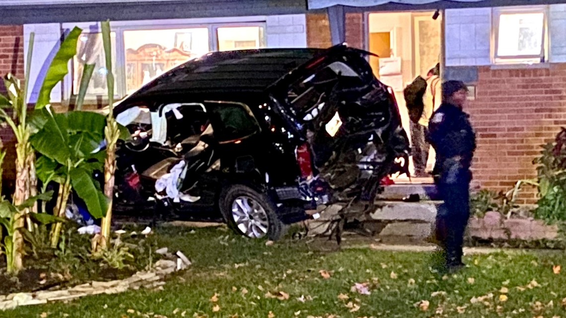 SUV crashes into three cars for sale on Cohasset lot