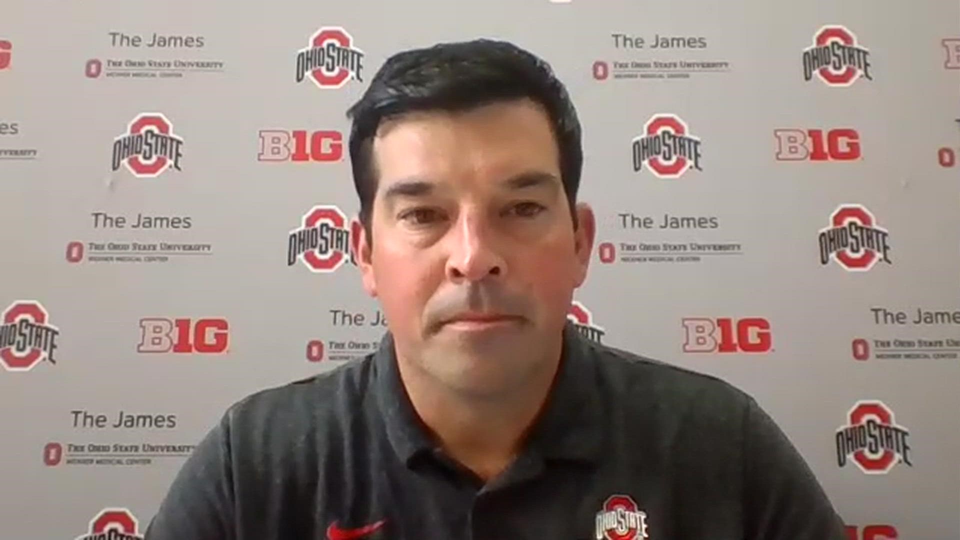 Ohio State head coach Ryan Day provides an update on his team as they prepare to start the 2020 season this month.