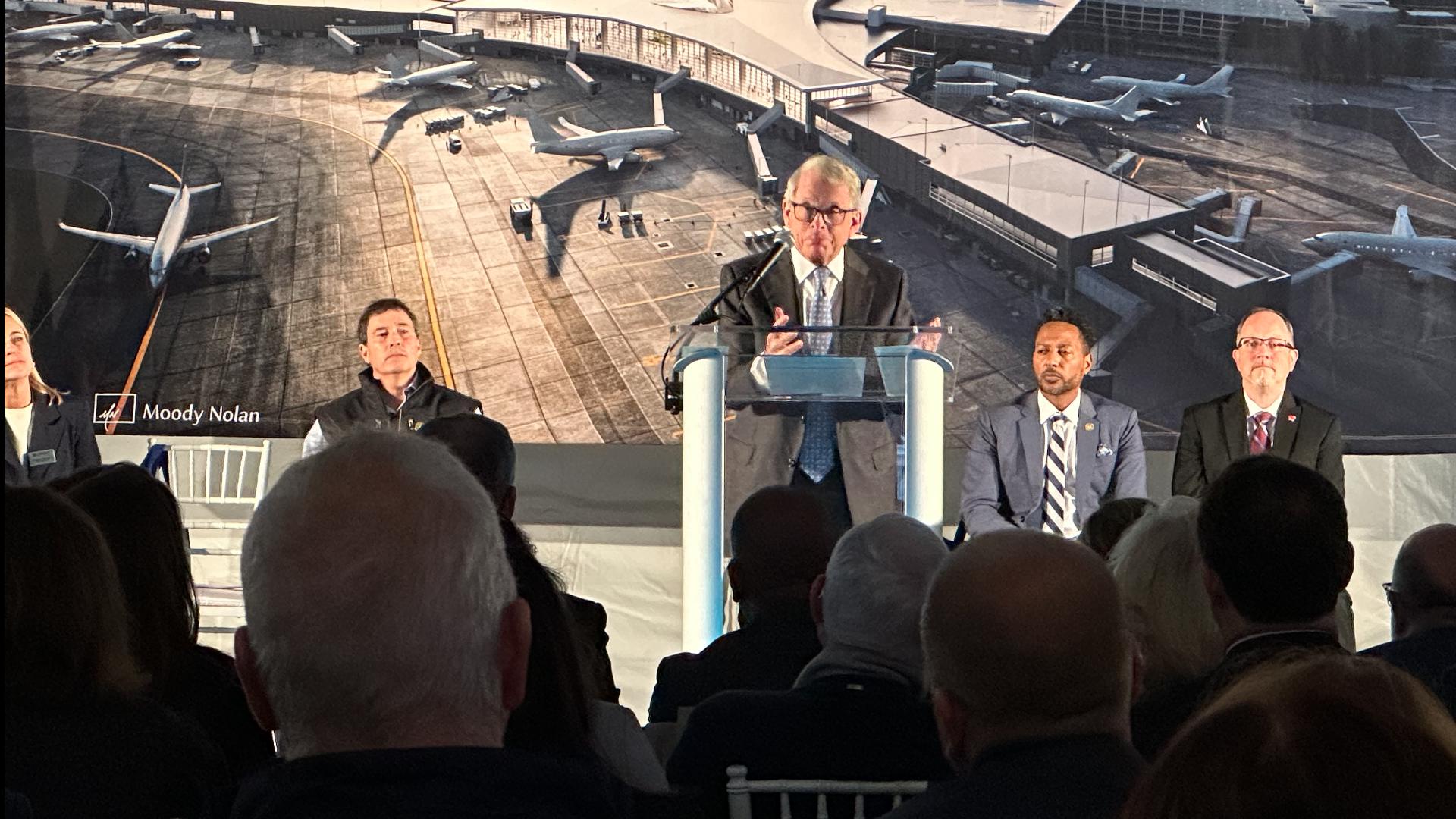 Officials broke ground Monday morning for a new terminal being built at John Glenn Columbus International Airport.