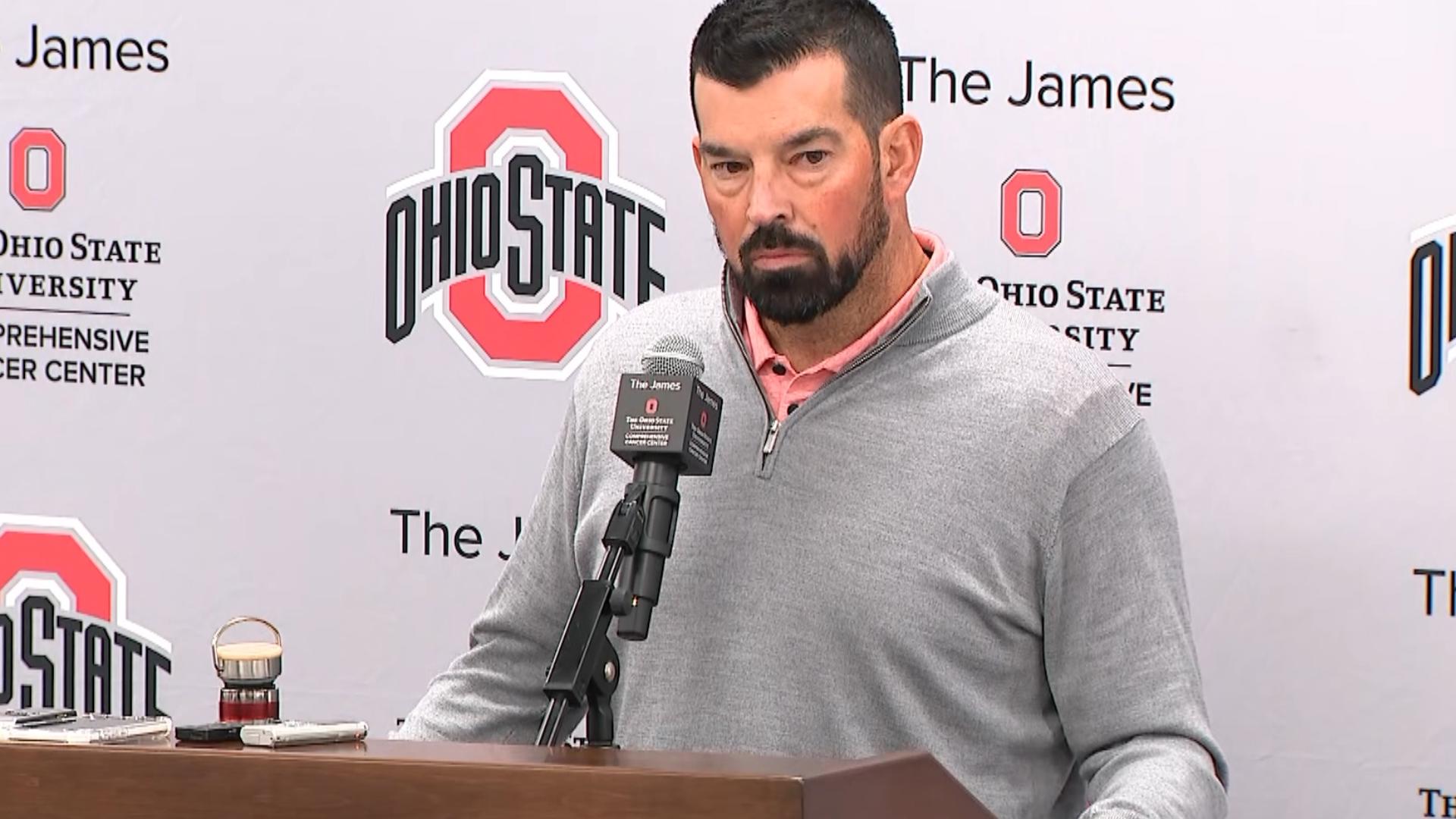 Head coach Ryan Day speaks ahead of this weekend's top-5 matchup against Oregon.