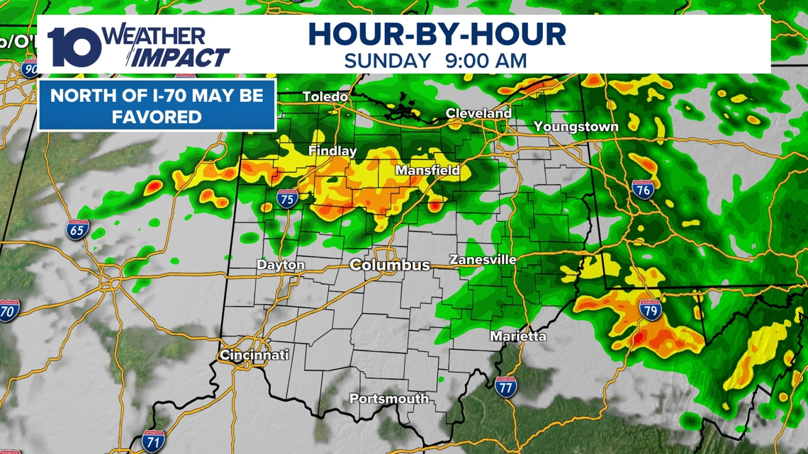 10 Weather Impact Alert: Rain and storms overnight into Sunday | 10tv.com