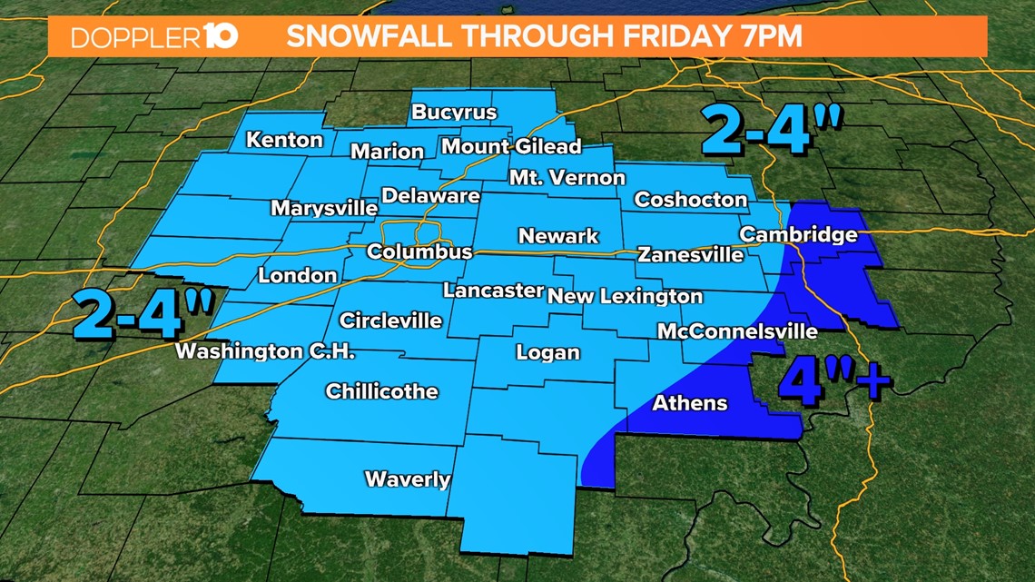 How much snow will Columbus get Friday? | 10tv.com