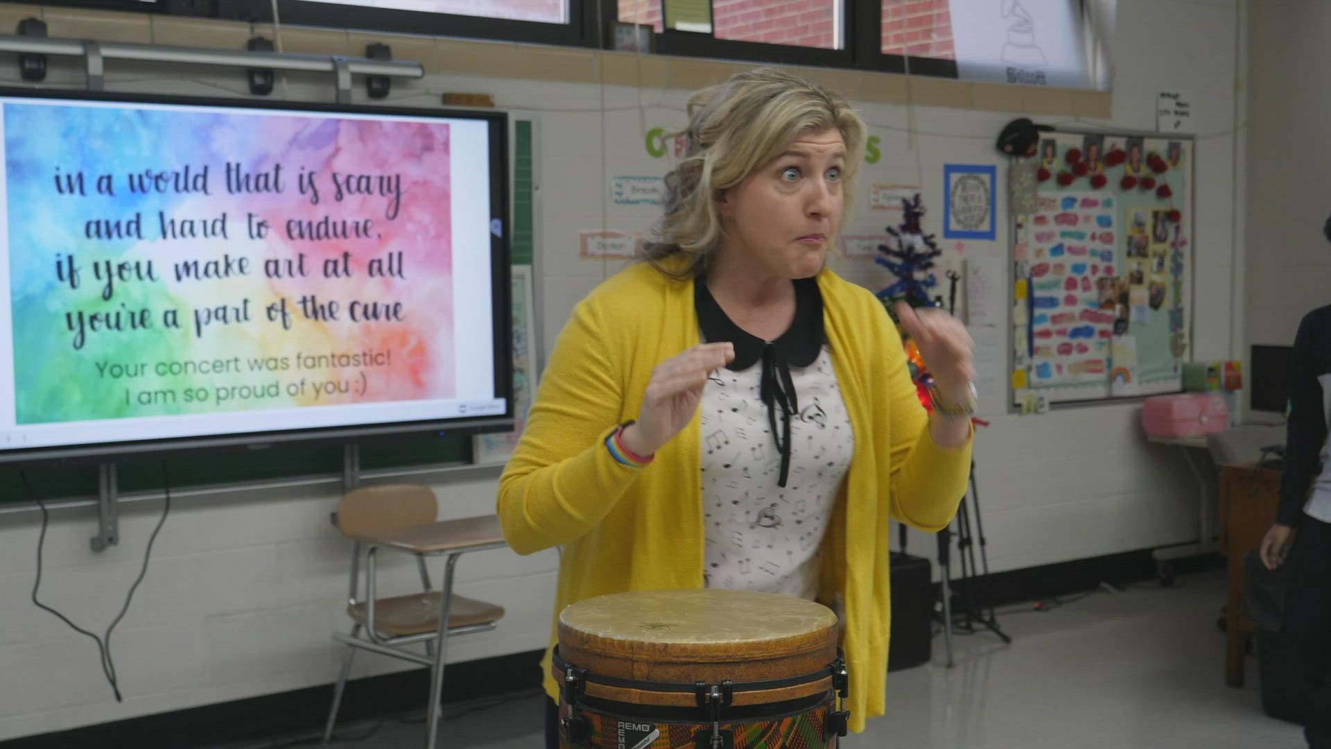 Katie Silcott was nominated by her students for the Grammy's Music Educator Award.