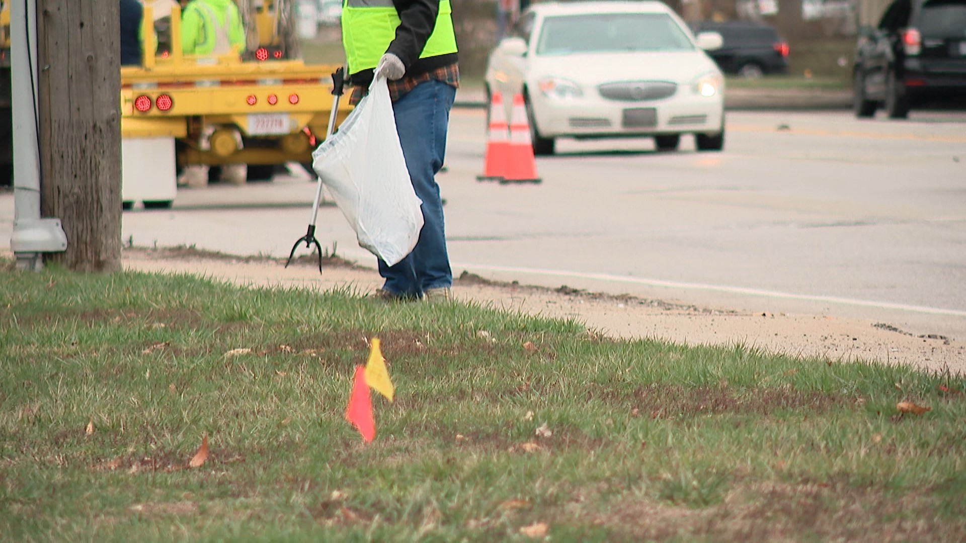 While volunteers focused on picking up cigarette butts, which are the most littered item in the country, they also collected papers, cans, bottles and other trash.