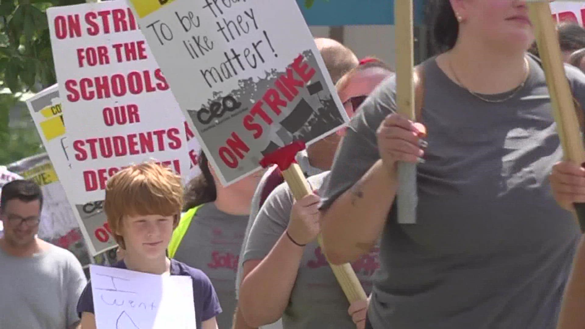 One parent said the decision to strike isn't ideal, but it is necessary.