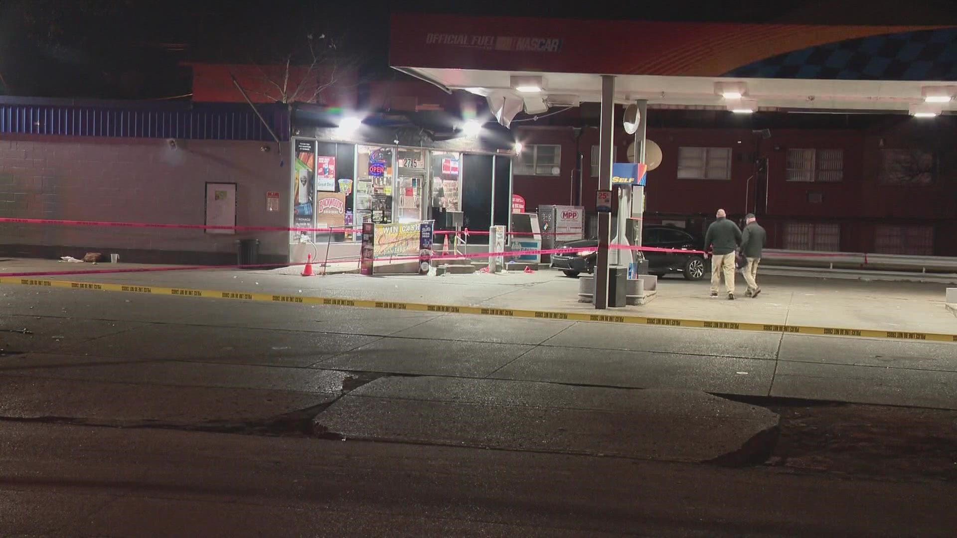 Police said a 21-year-old man was shot after refusing to give up his belongings during the robbery attempt.