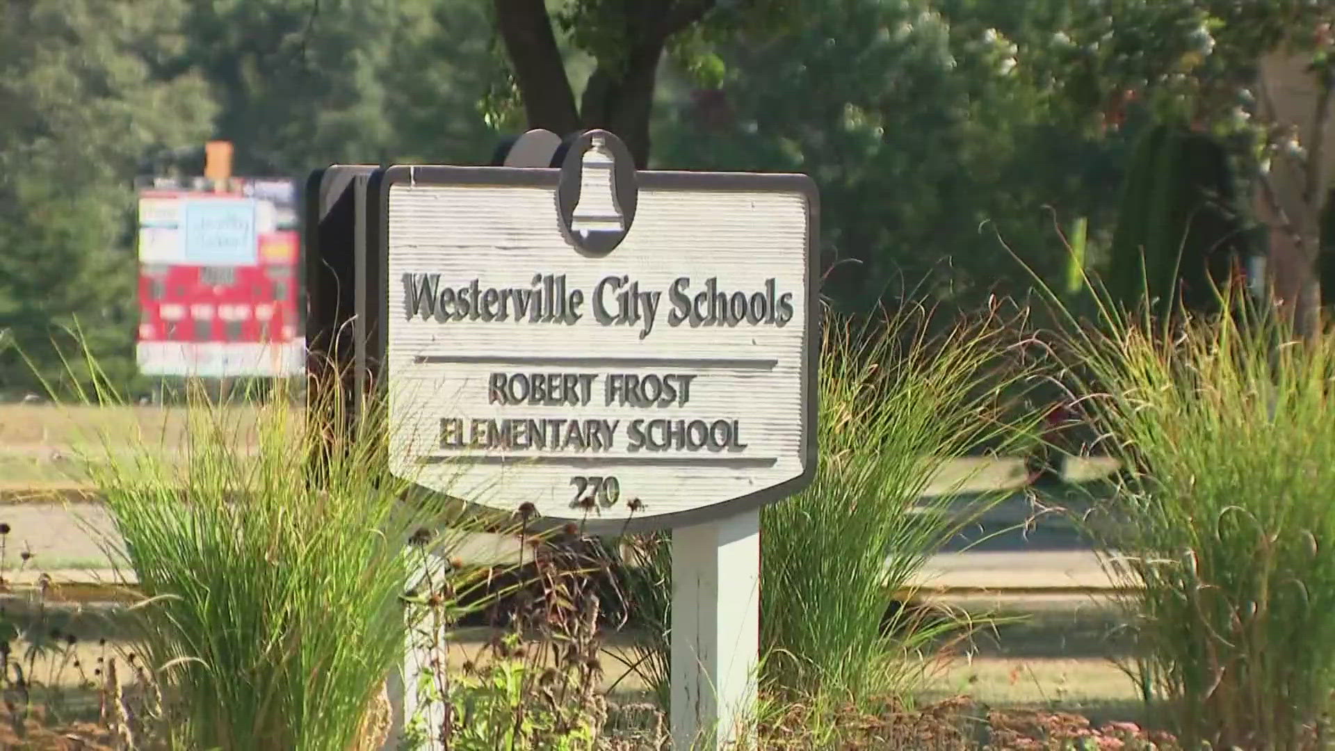 Students at a Westerville elementary school were evacuated Tuesday morning after a suspicious package was found at the building.