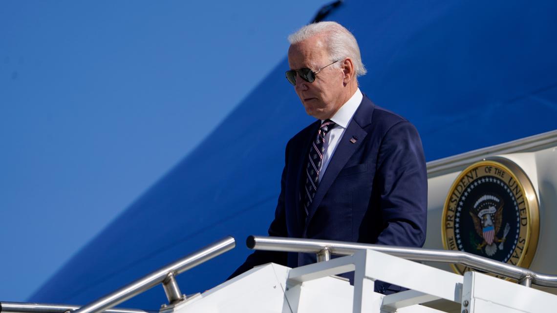 President Biden arrives in Columbus for Intel's groundbreaking ceremony