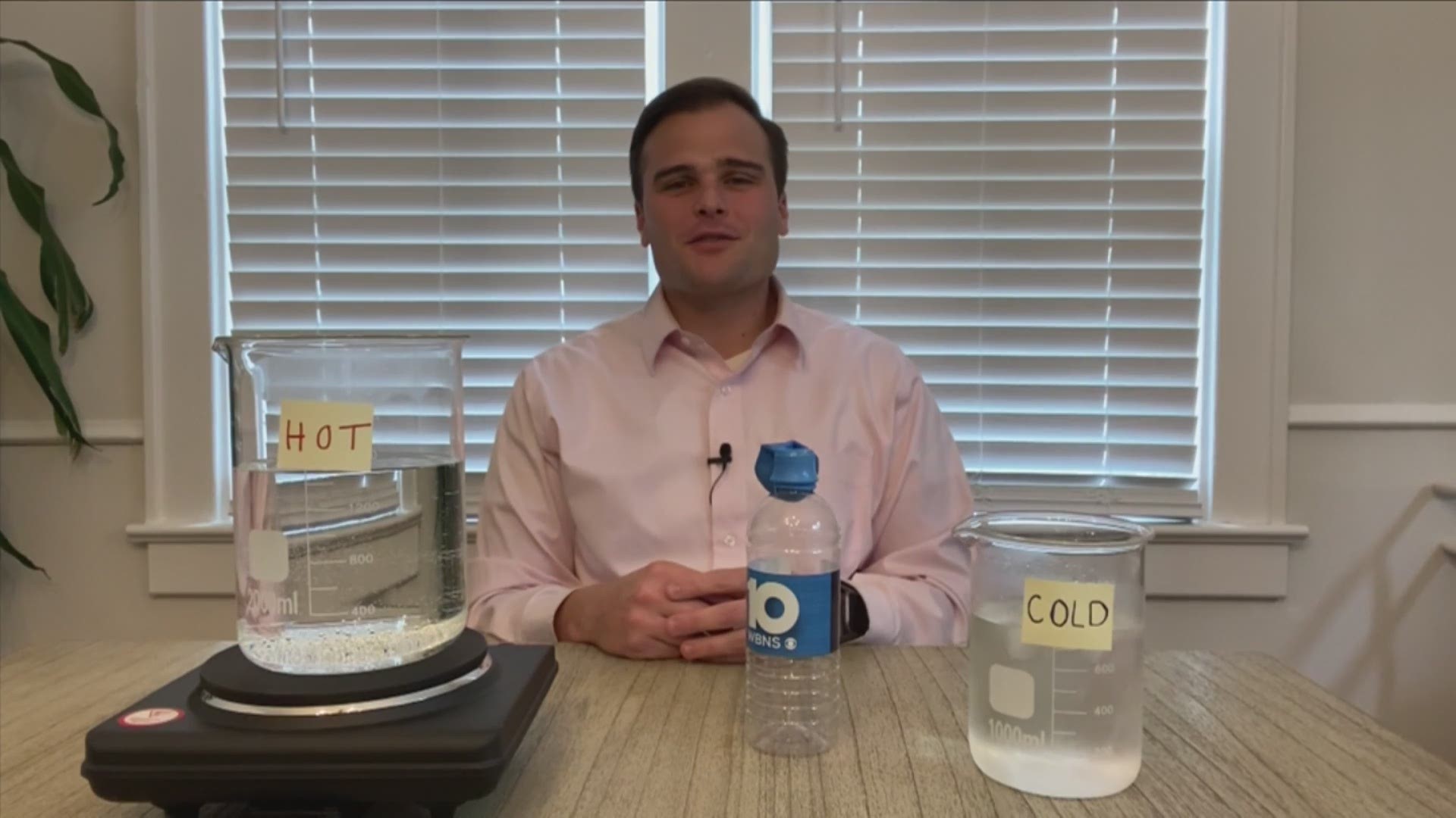 In this experiment, we’ll explain how warm and cold air impacts a closed container of room temperature air.