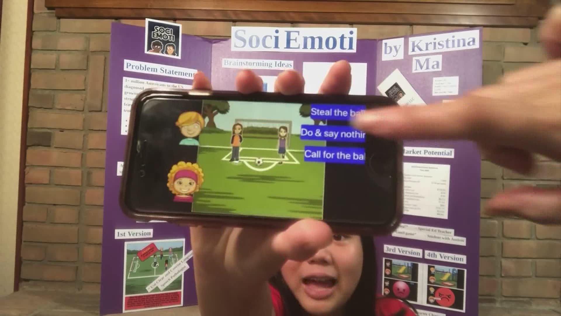 Eighth-grader Kristina Ma created an app to help kids with autism better communicate with others.