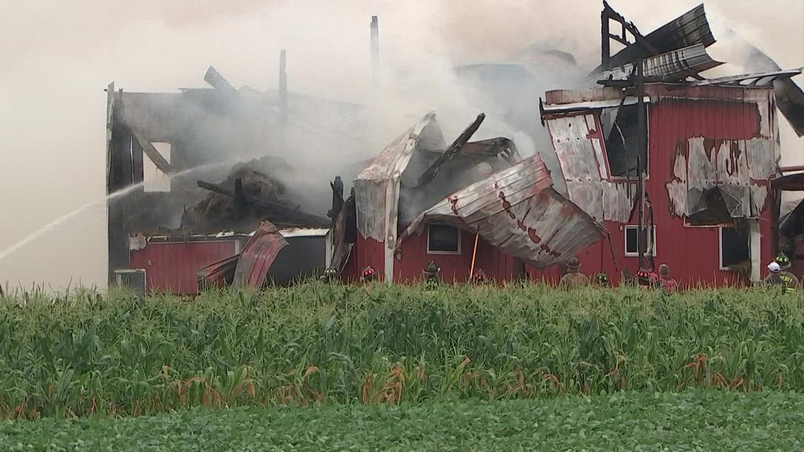 Lightning strike suspected cause of Marysville barn fire