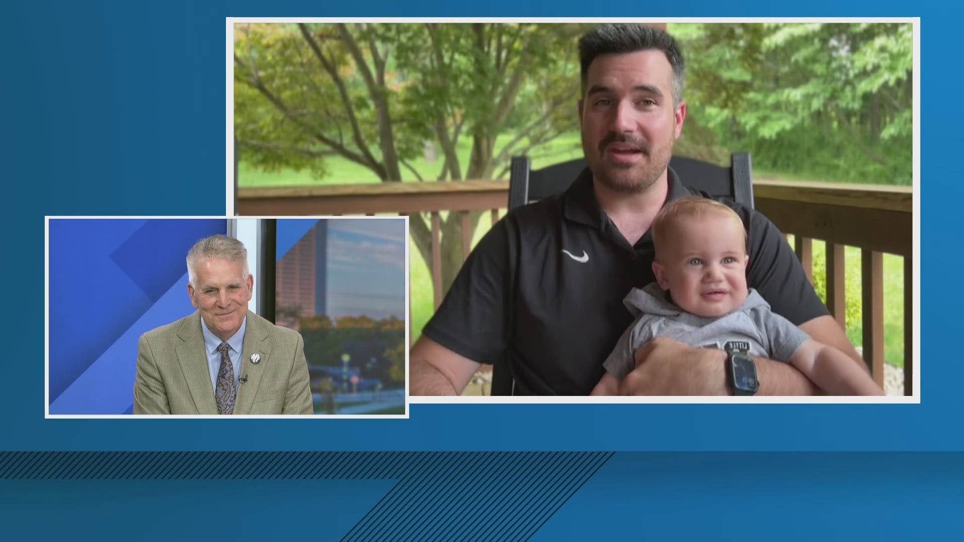 10TV sports anchor Dom Tiberi was surprised on air with special video messages from his kids for Father's Day.