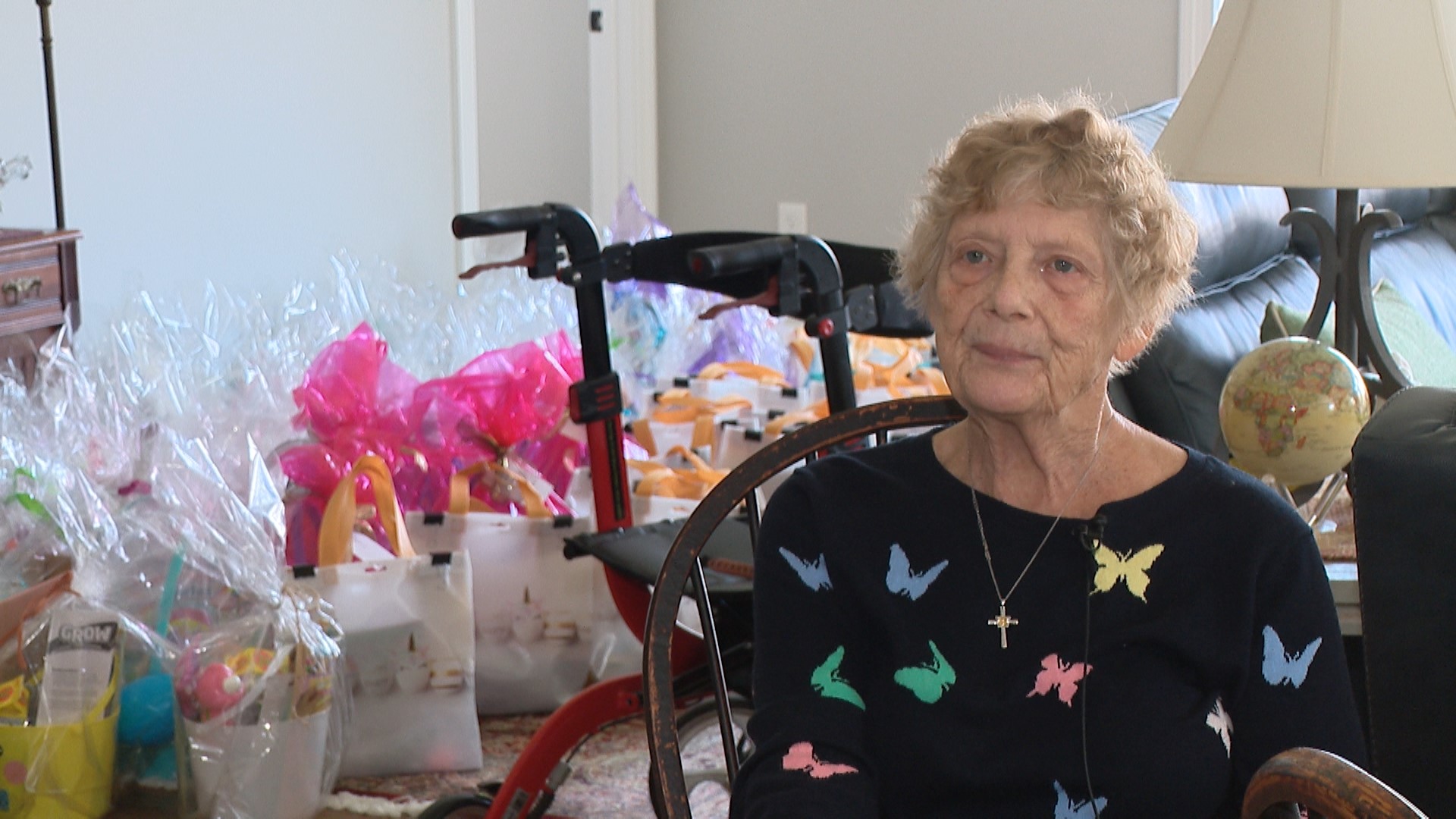 Marylou Posey, who grew up in Linden, has been making Easter baskets for children for 38 years.