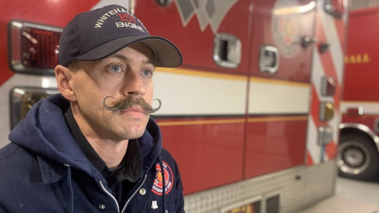 Whitehall firefighter hopes mustache wins competition to raise money for charity