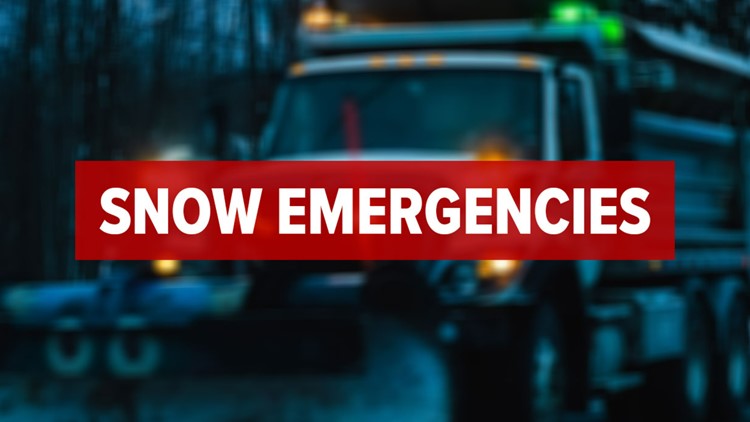 List of current snow emergencies