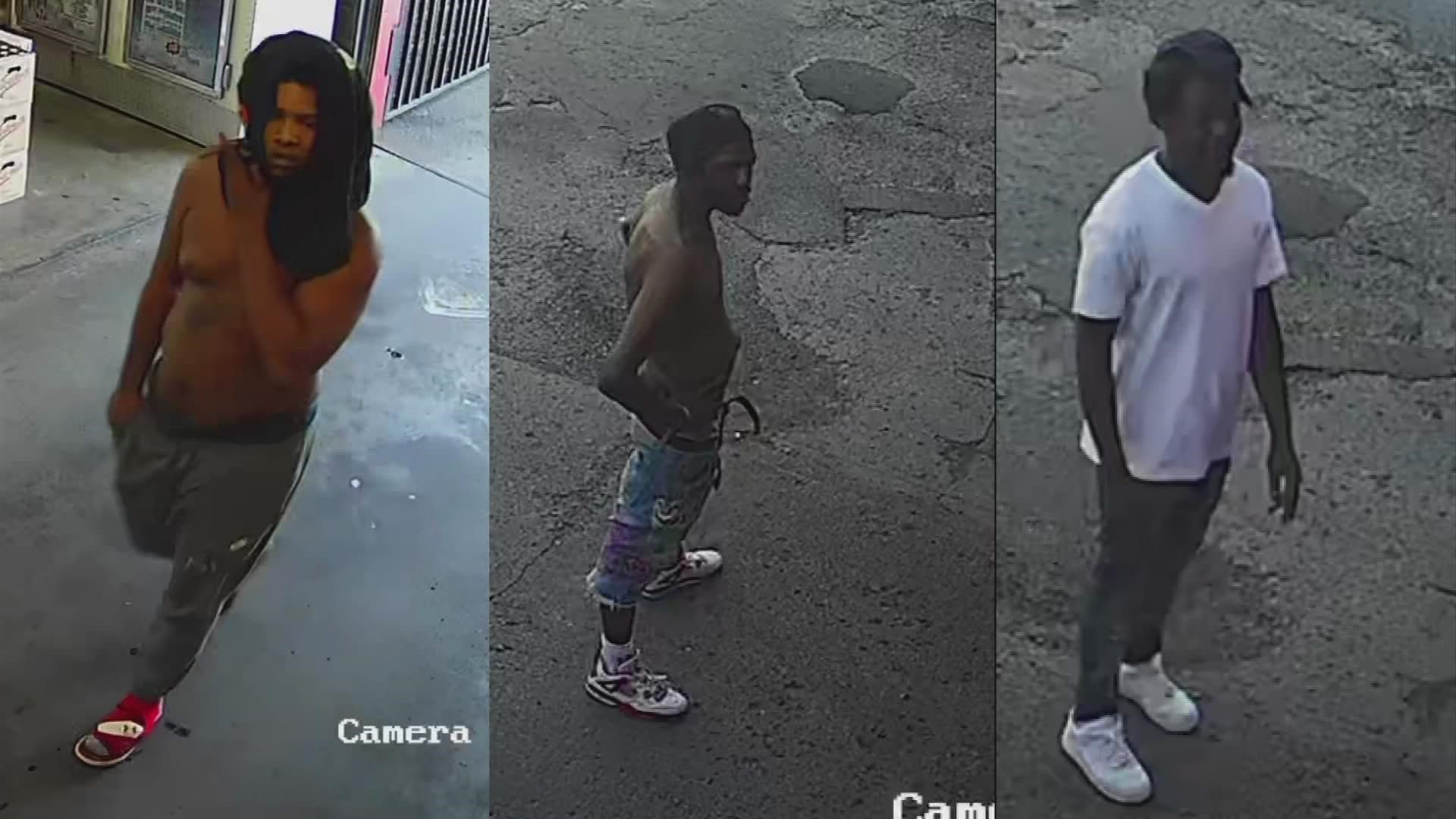 The sheriff’s office released surveillance video images of the individuals involved in the shooting to help identify them.