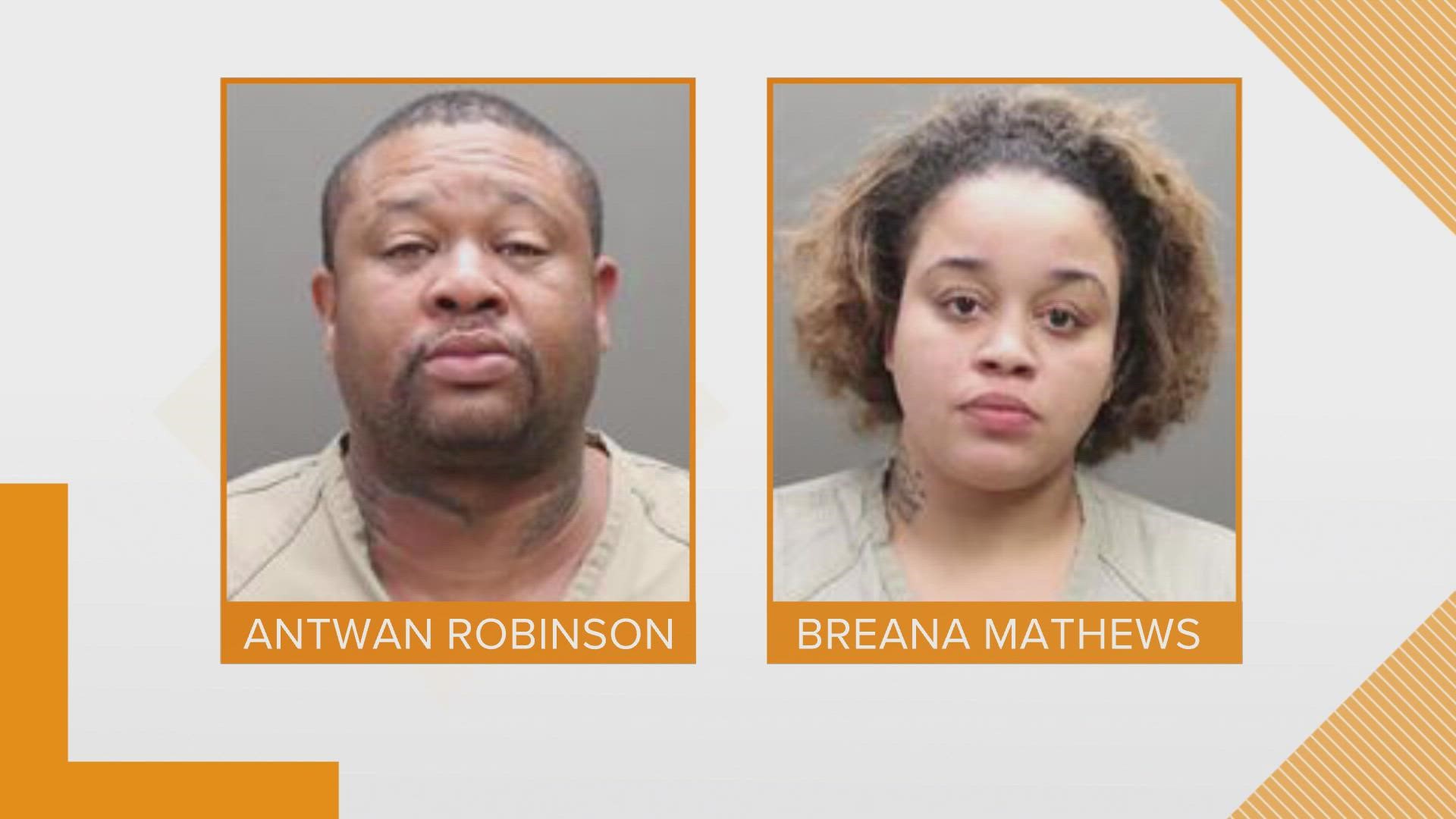 Police arrested Antwan Robinson and Breana Mathews on Tuesday in connection to the fatal shooting of Serenity Robinson.