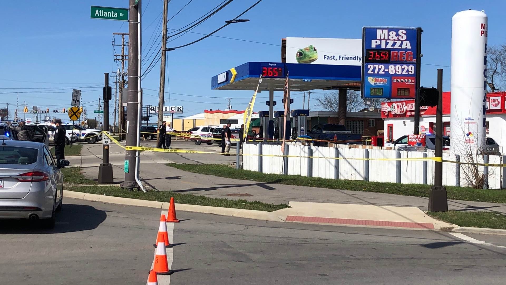 A man is in critical condition after a reported shooting outside a gas station on the city's west side Sunday afternoon.