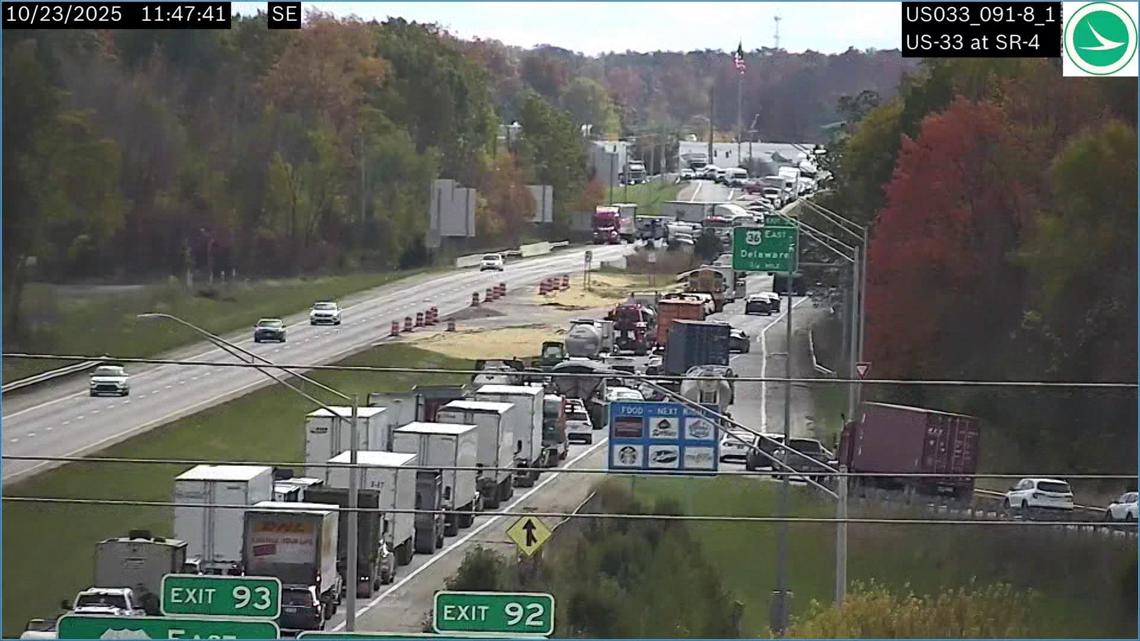 Portion of U.S. 33 in Marysville reopens hours after diesel fuel spill ...