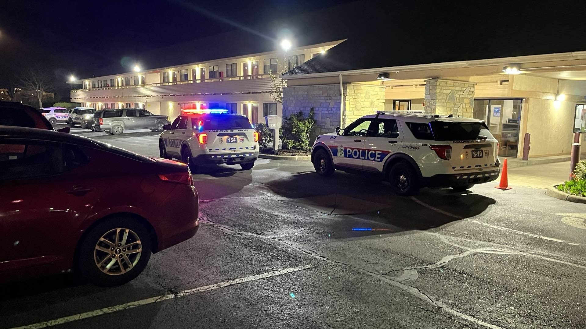 The Columbus Division of Police said officers were called out to Rodeway Inn off Renner Road at 9 p.m. for a reported shooting.