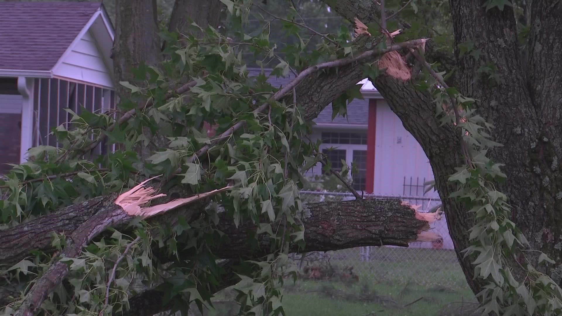 Strong storms moved through central Ohio on Sunday. The National Weather Service will conduct a storm survey Monday in Pickaway County and Fairfield County.
