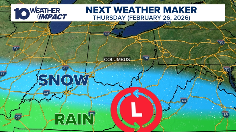 Next system is trending further south with less impacts across Ohio
