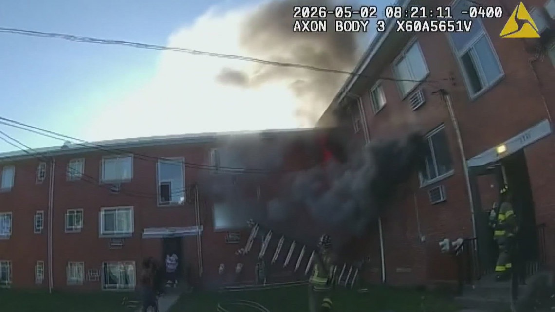 Bodycam video shows arrest of Columbus mother accused of setting fire to apartment with kids inside