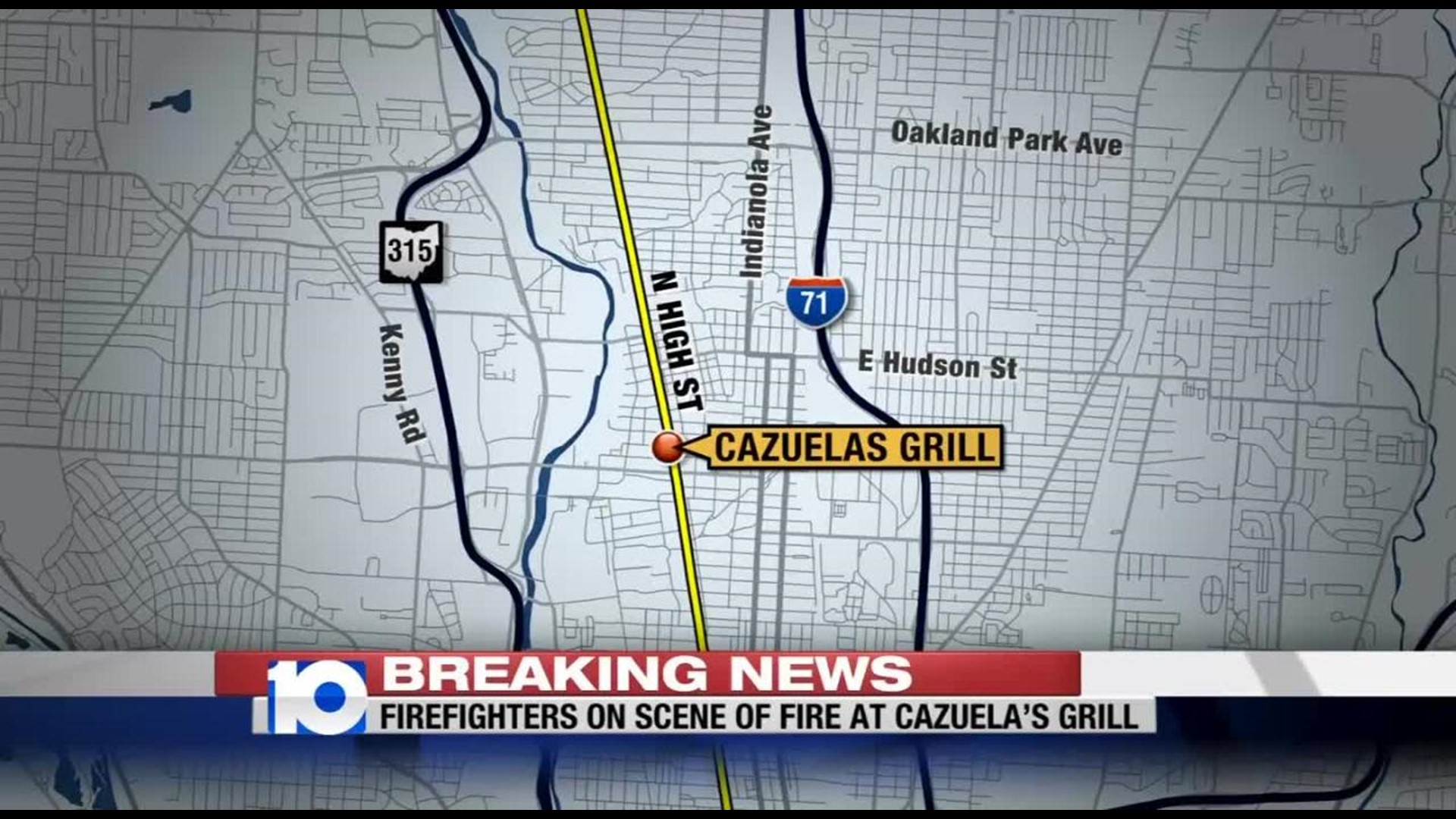 Firefighters Put Out Blaze At Cazuelas Grill, North Of The Ohio State University